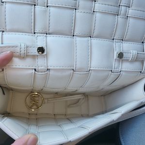 MK Ivy Large Woven Crossbody Bag